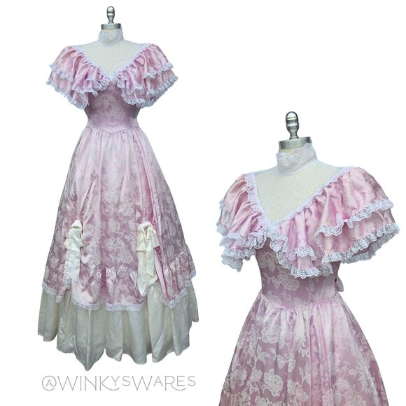 Gunne Sax Dresses & Skirts - Gunne Sax Vintage 80s Purple Princess Dress Size S 9 Lace Southern Belle